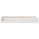 sengeramme uden madras 75x190 cm massivt fyrretræ hvid