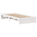 sengeramme uden madras 75x190 cm massivt fyrretræ hvid