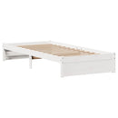 sengeramme uden madras 75x190 cm massivt fyrretræ hvid