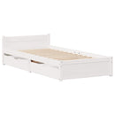 sengeramme uden madras 90x190 cm massivt fyrretræ hvid