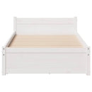 sengeramme uden madras 90x190 cm massivt fyrretræ hvid