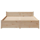 sengeramme uden madras 135x190 cm massivt fyrretræ hvid