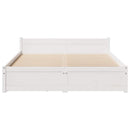 sengeramme uden madras 135x190 cm massivt fyrretræ hvid