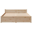 sengeramme uden madras 140x190 cm massivt fyrretræ