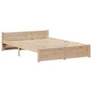 sengeramme uden madras 140x190 cm massivt fyrretræ