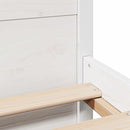 sengeramme uden madras 150x200 cm massivt fyrretræ hvid