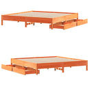 sengeramme uden madras 180x200 cm massivt fyrretræ gyldenbrun