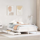 sengeramme uden madras 160x200 cm massivt fyrretræ hvid