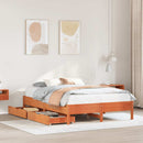 sengeramme uden madras 160x200 cm massivt fyrretræ gyldenbrun