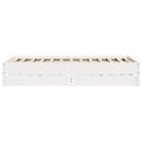 sengeramme uden madras 150x200 cm massivt fyrretræ hvid