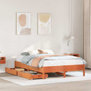 sengeramme uden madras 140x200 cm massivt fyr gyldenbrun