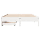 sengeramme uden madras 140x190 cm massivt fyrretræ hvid