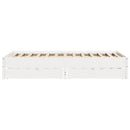 sengeramme uden madras 140x190 cm massivt fyrretræ hvid