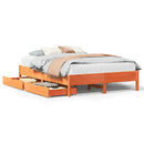 sengeramme uden madras 140x190 cm massivt fyrretræ gyldenbrun