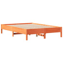 sengeramme uden madras 140x190 cm massivt fyrretræ gyldenbrun
