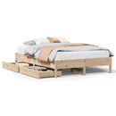 sengeramme uden madras 120x190 cm massivt fyrretræ