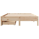 sengeramme uden madras 120x190 cm massivt fyrretræ