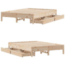 sengeramme uden madras 120x190 cm massivt fyrretræ