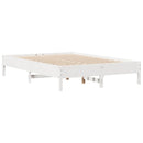 sengeramme uden madras 120x190 cm massivt fyrretræ hvid