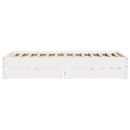 sengeramme uden madras 120x190 cm massivt fyrretræ hvid