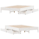 sengeramme uden madras 120x190 cm massivt fyrretræ hvid