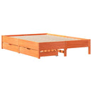 sengeramme uden madras 120x190 cm massivt fyrretræ gyldenbrun