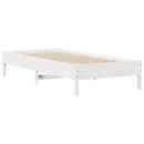 sengeramme uden madras 90x190 cm massivt fyrretræ hvid