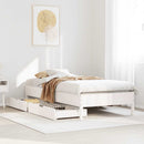 sengeramme uden madras 90x190 cm massivt fyrretræ hvid