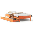 sengeramme uden madras 90x190 cm massivt fyrretræ gyldenbrun