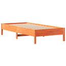 sengeramme uden madras 90x190 cm massivt fyrretræ gyldenbrun