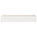 sengeramme uden madras 75x190 cm massivt fyrretræ hvid