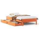 sengeramme uden madras 75x190 cm massivt fyrretræ gyldenbrun