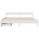 sengeramme uden madras 160x200 cm massivt fyrretræ hvid