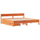 sengeramme uden madras 160x200 cm massivt fyrretræ gyldenbrun