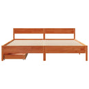 sengeramme uden madras 160x200 cm massivt fyrretræ gyldenbrun