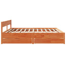 sengeramme uden madras 160x200 cm massivt fyrretræ gyldenbrun