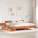 sengeramme uden madras 160x200 cm massivt fyrretræ gyldenbrun