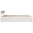 sengeramme uden madras 150x200 cm massivt fyrretræ hvid