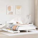 sengeramme uden madras 140x200 cm massivt fyrretræ hvid