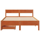 sengeramme uden madras 140x200 cm massivt fyr gyldenbrun