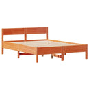 sengeramme uden madras 120x200 cm massivt fyrretræ gyldenbrun