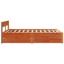 sengeramme uden madras 120x200 cm massivt fyrretræ gyldenbrun