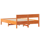 sengeramme uden madras 120x200 cm massivt fyrretræ gyldenbrun