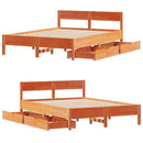 sengeramme uden madras 120x200 cm massivt fyrretræ gyldenbrun