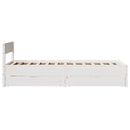 sengeramme uden madras 100x200 cm massivt fyrretræ hvid
