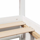sengeramme uden madras 90x200 cm massivt fyrretræ hvid