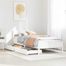sengeramme uden madras 90x200 cm massivt fyrretræ hvid