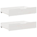 sengeramme uden madras 140x190 cm massivt fyrretræ hvid