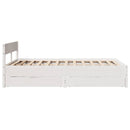 sengeramme uden madras 140x190 cm massivt fyrretræ hvid