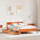sengeramme uden madras 120x190 cm massivt fyrretræ gyldenbrun